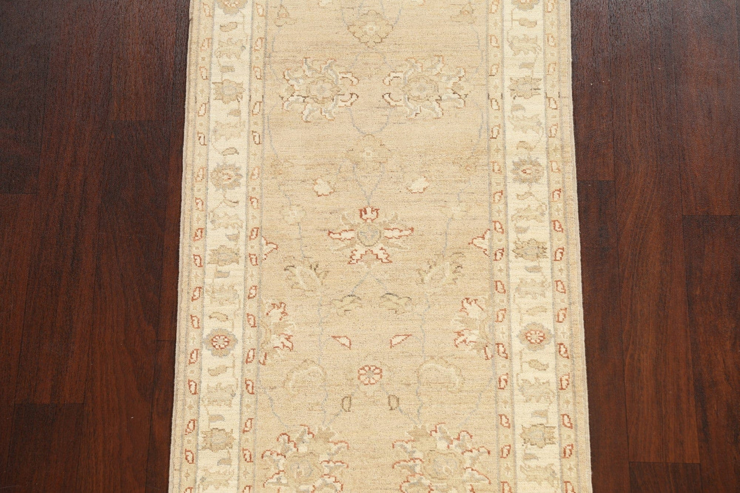 Vegetable Dye Floral Peshawar Chobi Oriental Runner Rug 3x12