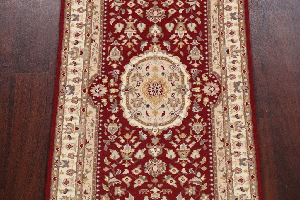 Vegetable Dye Floral Royal Tabriz Oriental Runner Rug 3x10