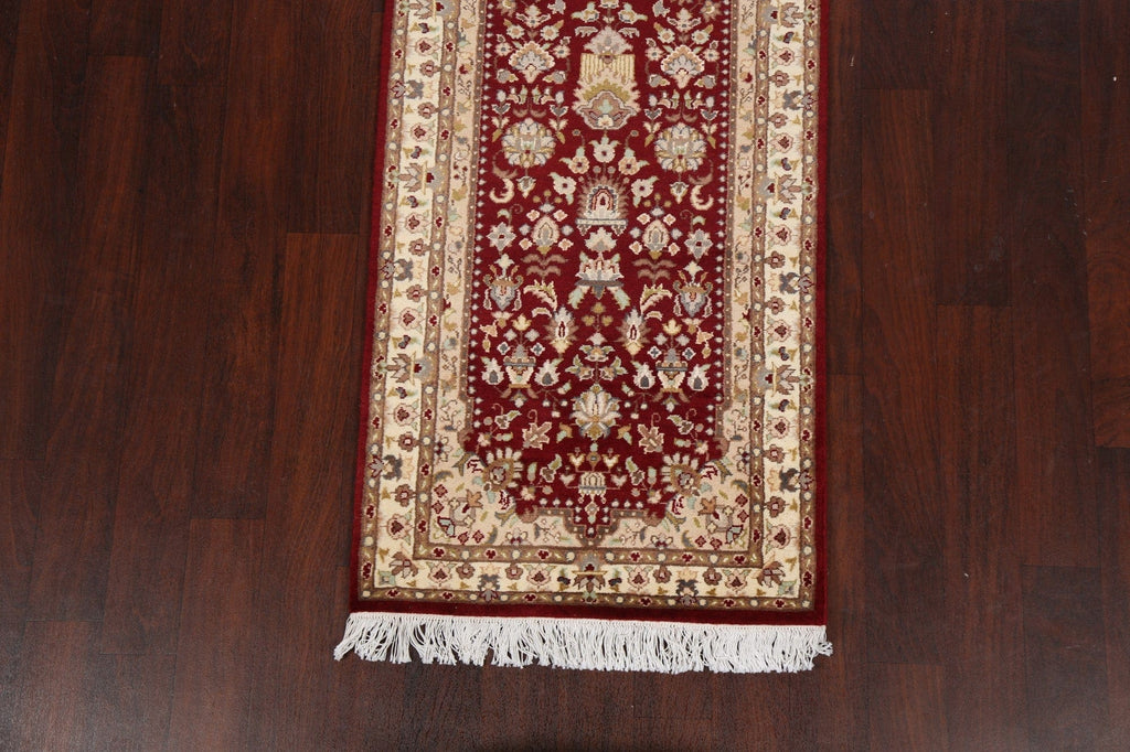 Vegetable Dye Floral Royal Tabriz Oriental Runner Rug 3x10