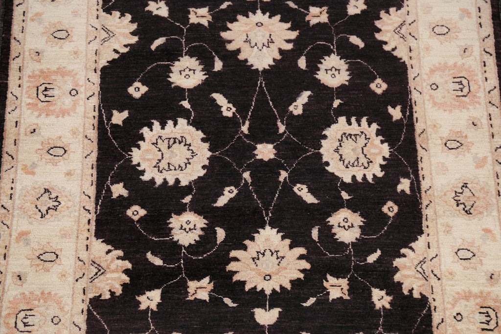 Vegetable Dye Floral Peshawar Chobi Oriental Runner Rug 4x10