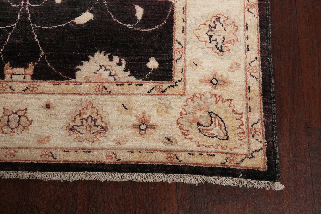 Vegetable Dye Floral Peshawar Chobi Oriental Runner Rug 4x10