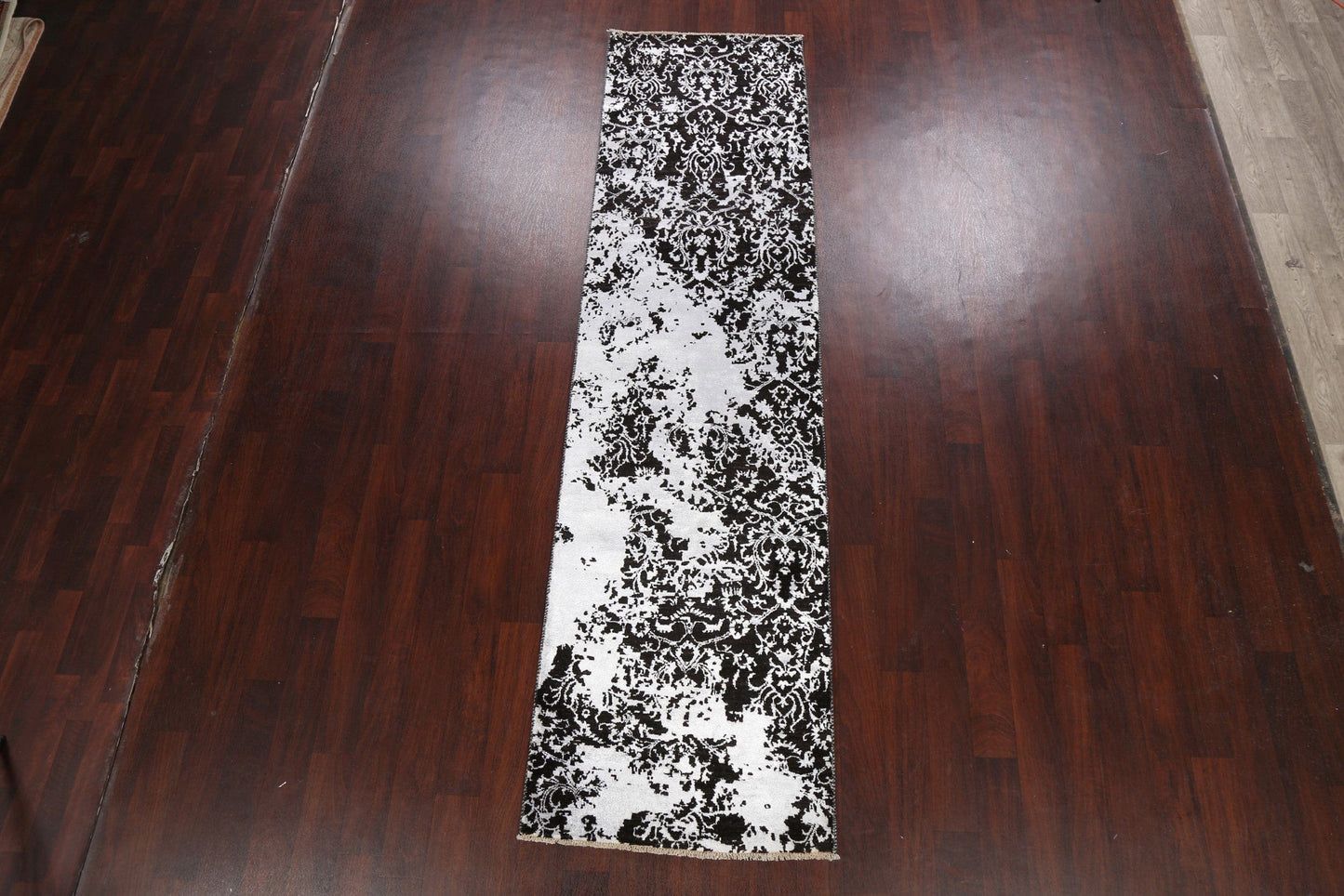 Vegetable Dye Floral Abstract Oriental Runner Rug 3x11