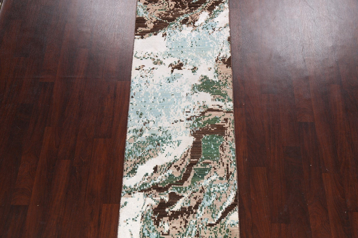 Artistic Modern Abstract Oriental Runner Rug 3x10