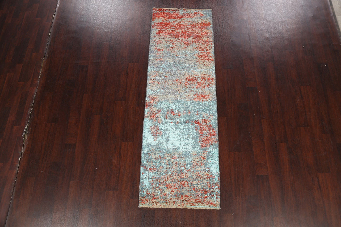 Artistic Modern Abstract Oriental Runner Rug 3x8