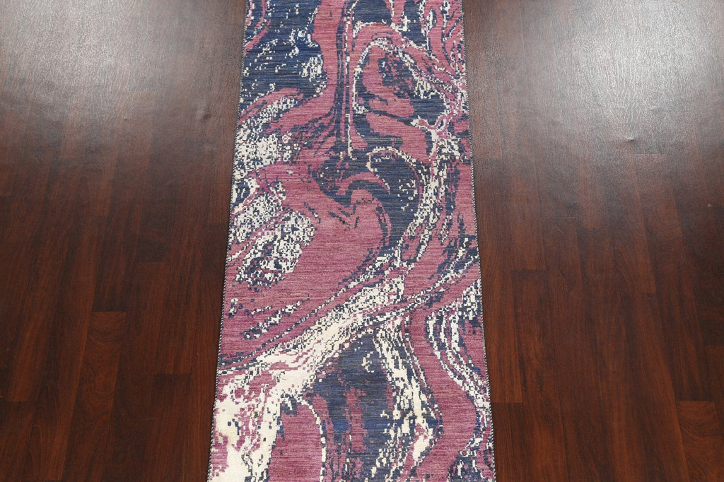 Artistic Modern Abstract Oriental Runner Rug 3x12