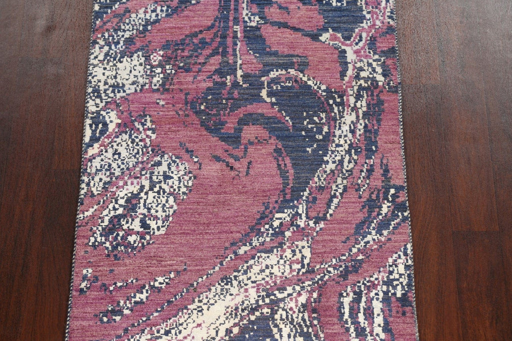 Artistic Modern Abstract Oriental Runner Rug 3x12