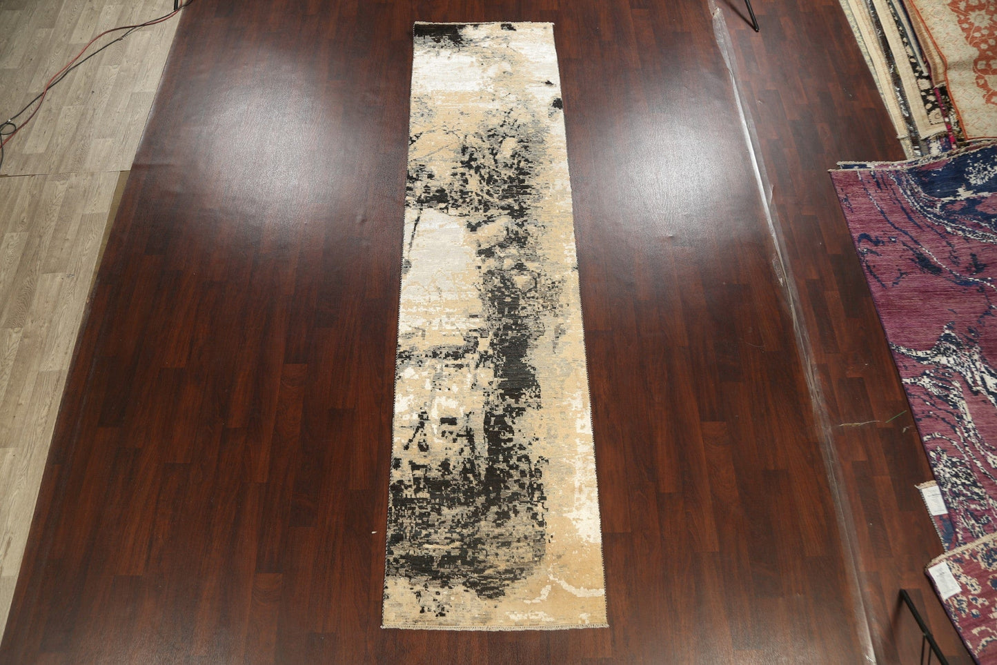 Artistic Modern Abstract Oriental Runner Rug 3x12