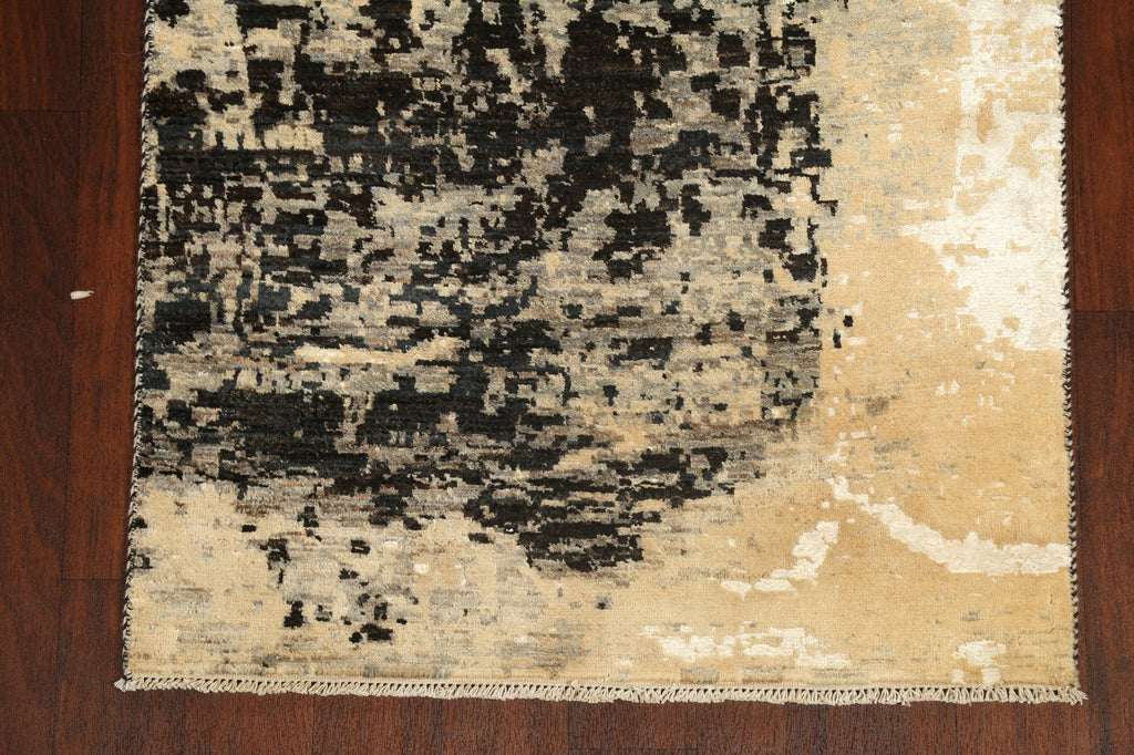 Artistic Modern Abstract Oriental Runner Rug 3x12