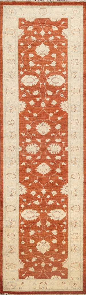 Vegetable Dye Floral Peshawar Chobi Oriental Runner Rug 3x12