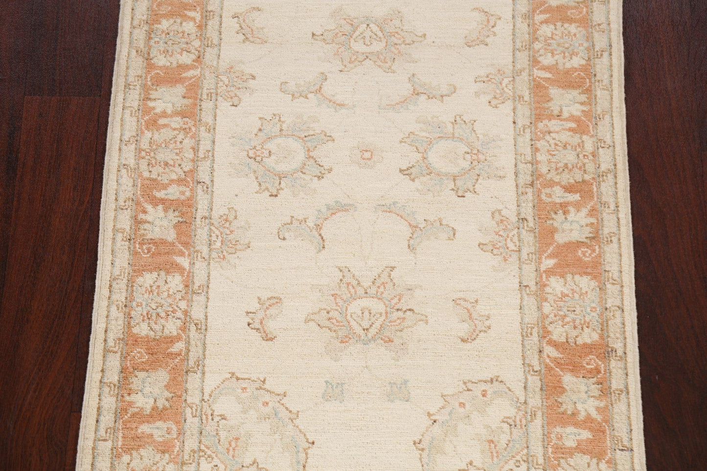 Vegetable Dye Floral Peshawar Chobi Oriental Runner Rug 3x10