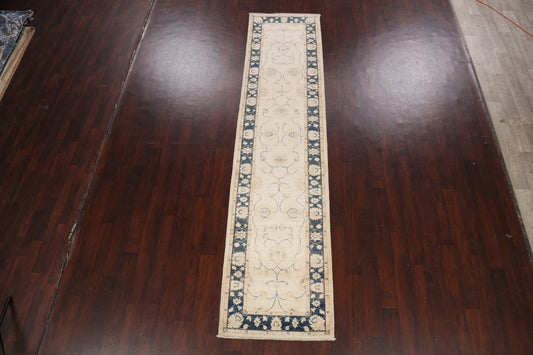 Vegetable Dye Peshawar Chobi Oriental Runner Rug 3x12