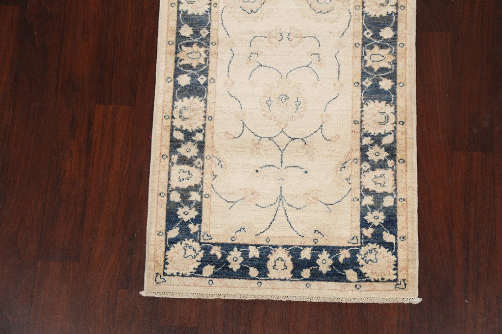 Vegetable Dye Peshawar Chobi Oriental Runner Rug 3x12