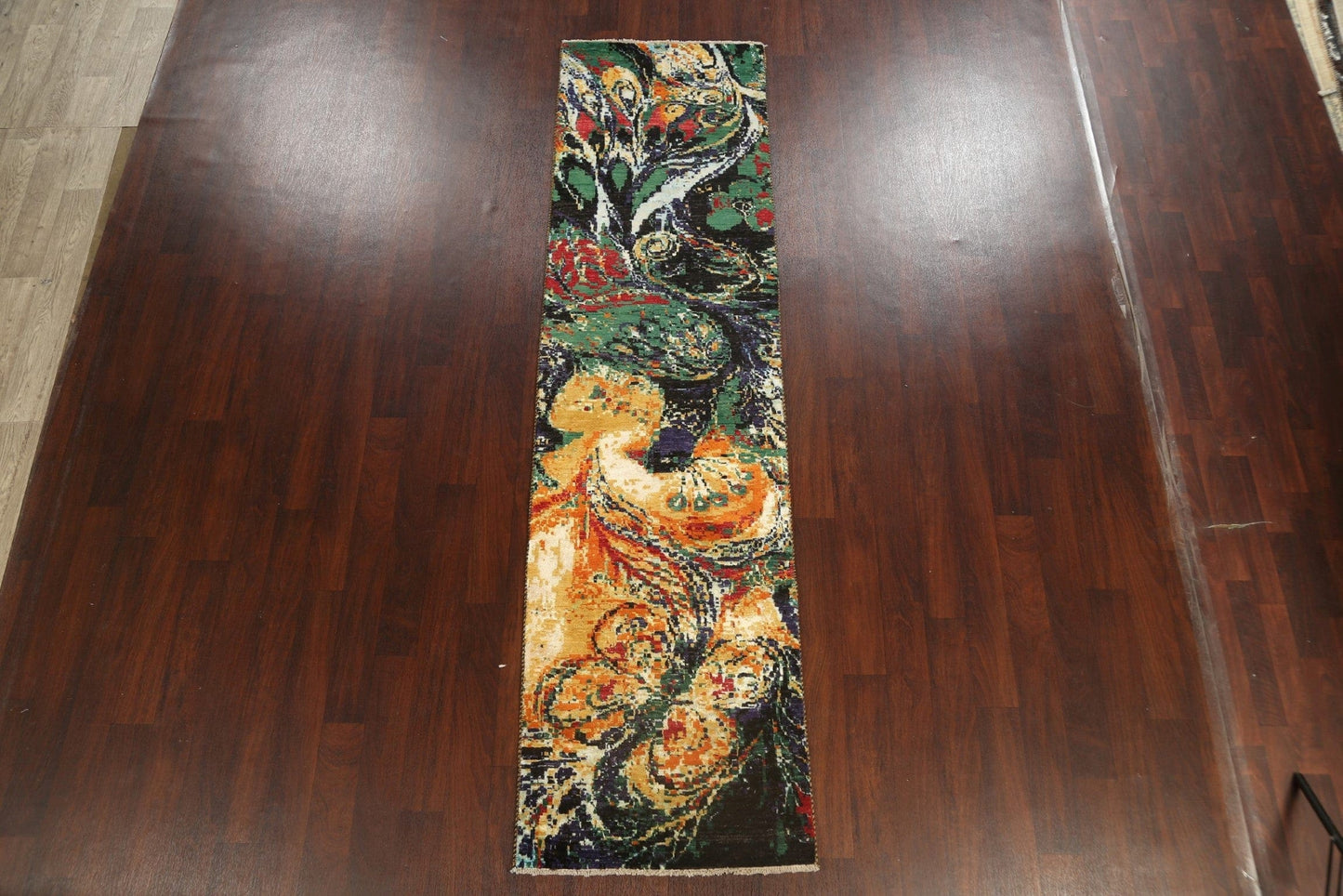 Artistic Modern Abstract Oriental Runner Rug 3x10