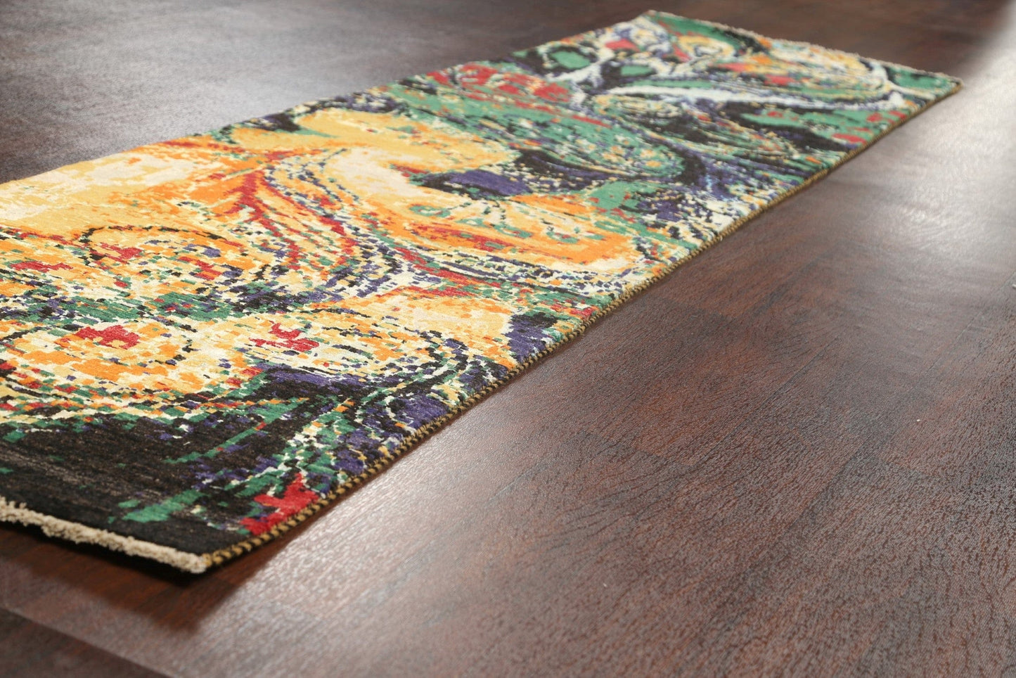 Artistic Modern Abstract Oriental Runner Rug 3x10