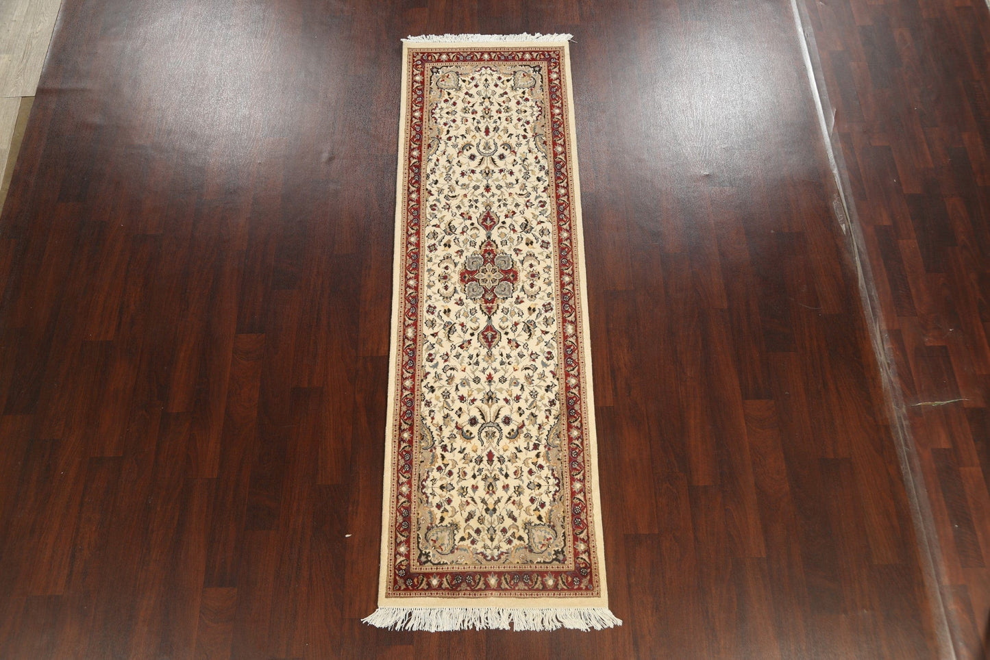 Vegetable Dye Floral Tabriz Oriental Runner Rug 3x9