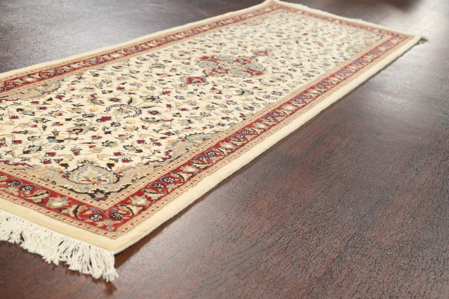 Vegetable Dye Floral Tabriz Oriental Runner Rug 3x9