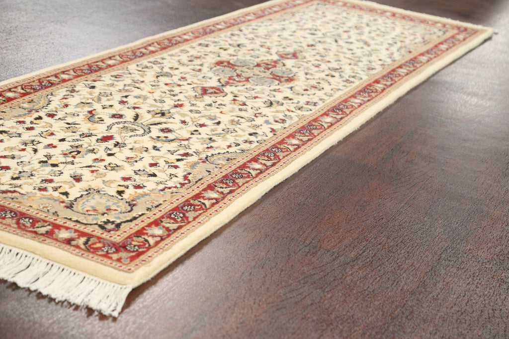 Vegetable Dye Floral Royal Tabriz Oriental Runner Rug 3x9