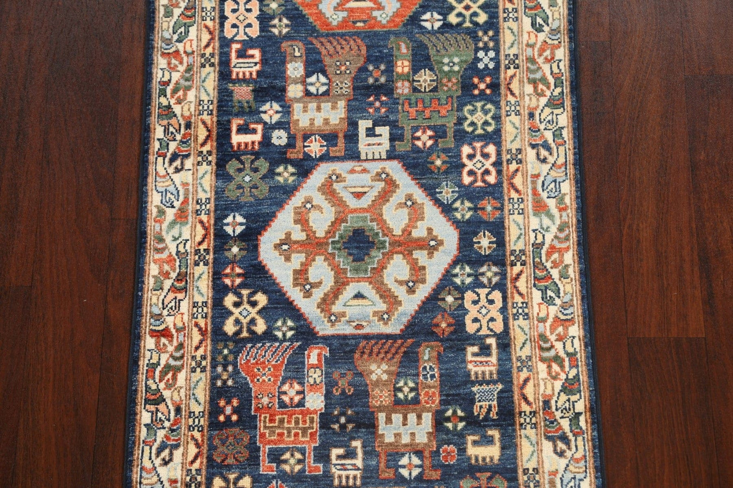 Tribal Geometric Heriz Serapi Oriental Runner Rug 3x10