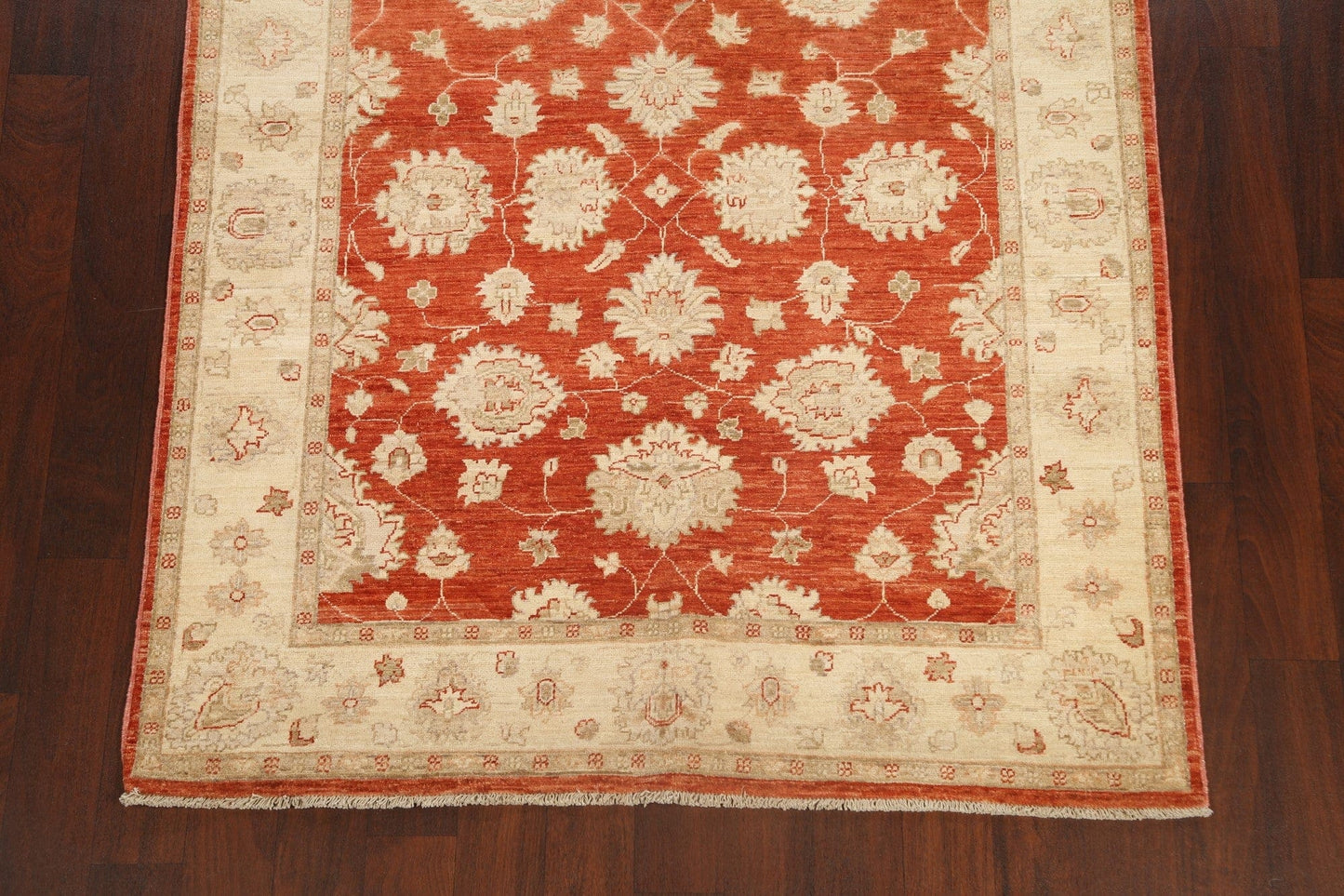 Vegetable Dye Floral Peshawar Chobi Oriental Area Rug 5x11