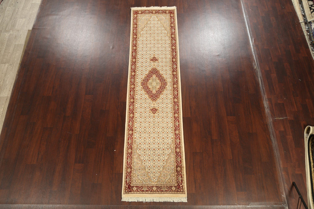 Vegetable Dye Floral Tabriz Mahi Oriental Runner Rug 3x10