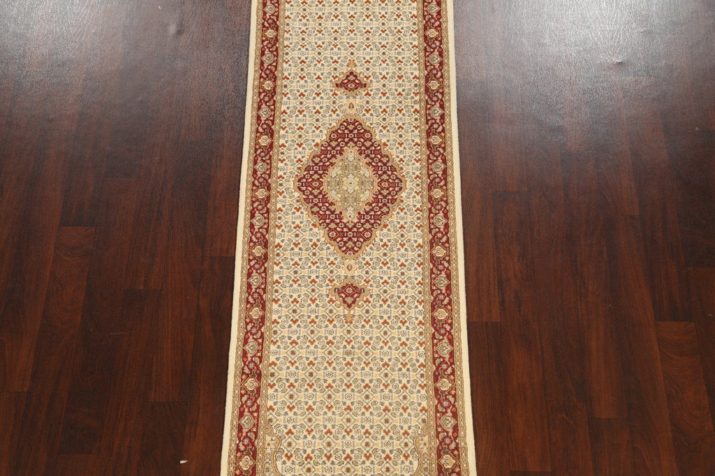 Vegetable Dye Floral Tabriz Mahi Oriental Runner Rug 3x10