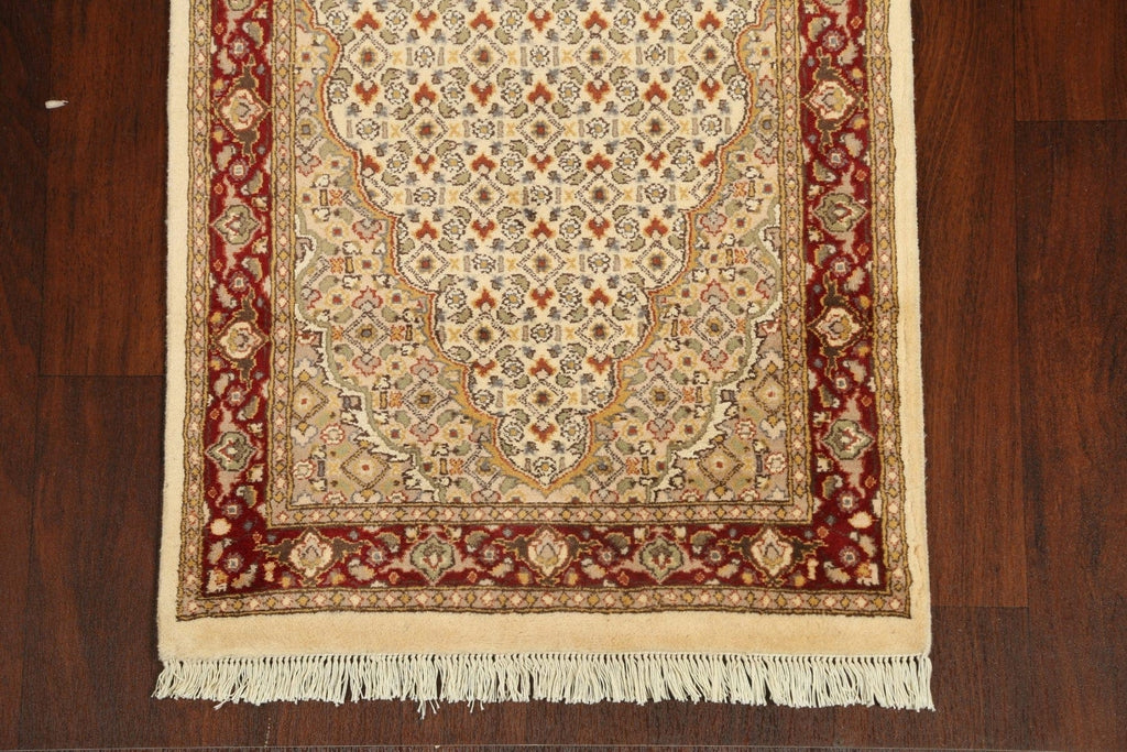 Vegetable Dye Floral Tabriz Mahi Oriental Runner Rug 3x10