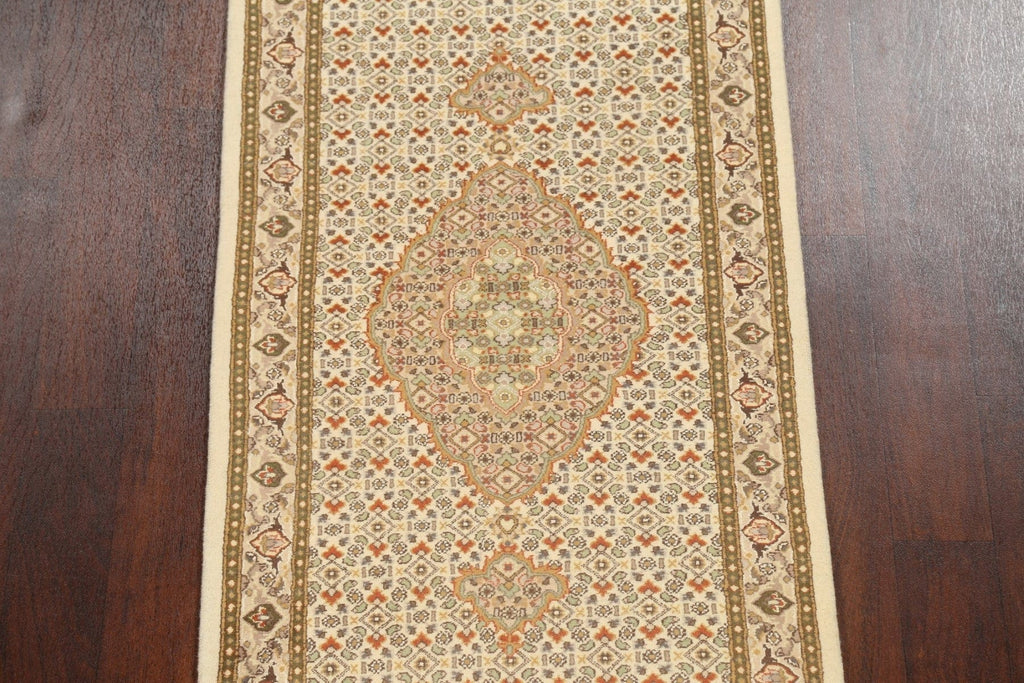 Vegetable Dye Floral Tabriz Mahi Oriental Runner Rug 3x12