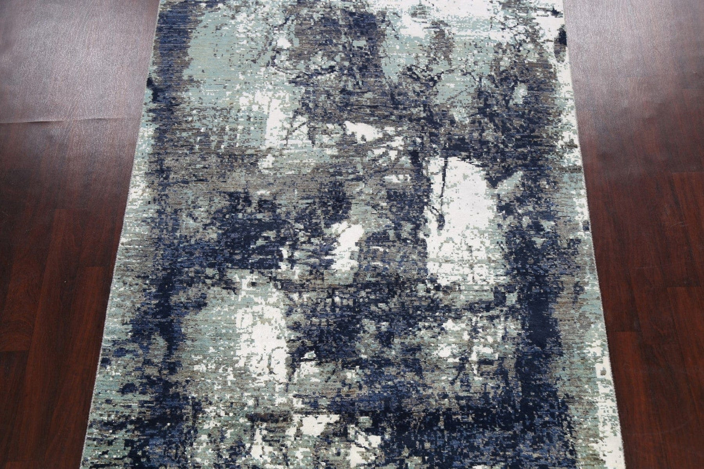 Artistic Vegetable Dye Abstract Oriental Area Rug 6x9