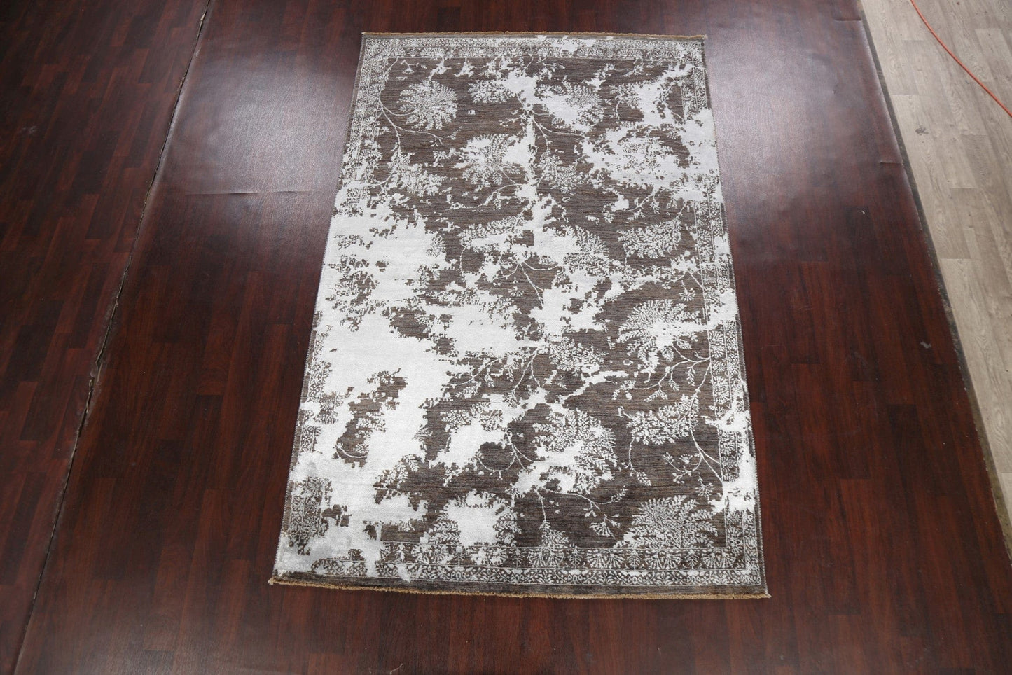 Vegetable Dye Floral Abstract Oriental Area Rug 6x9