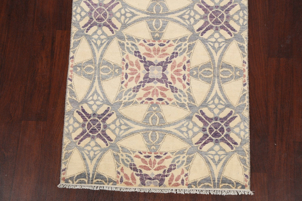 All-Over Geometric Abstract Oriental Area Rug 3x10