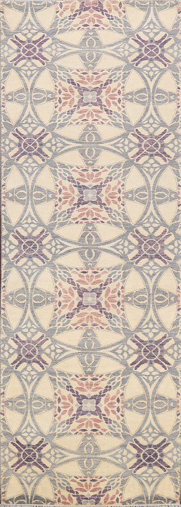 All-Over Geometric Abstract Oriental Area Rug 3x10