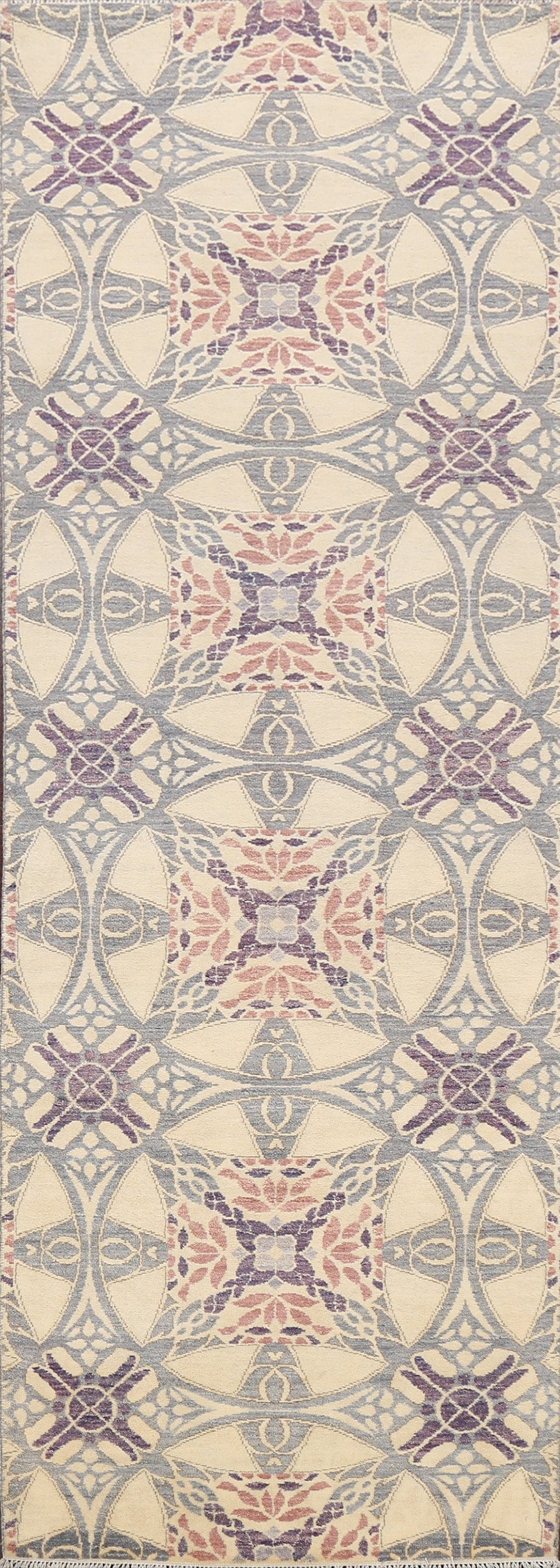 All-Over Geometric Abstract Oriental Area Rug 3x10