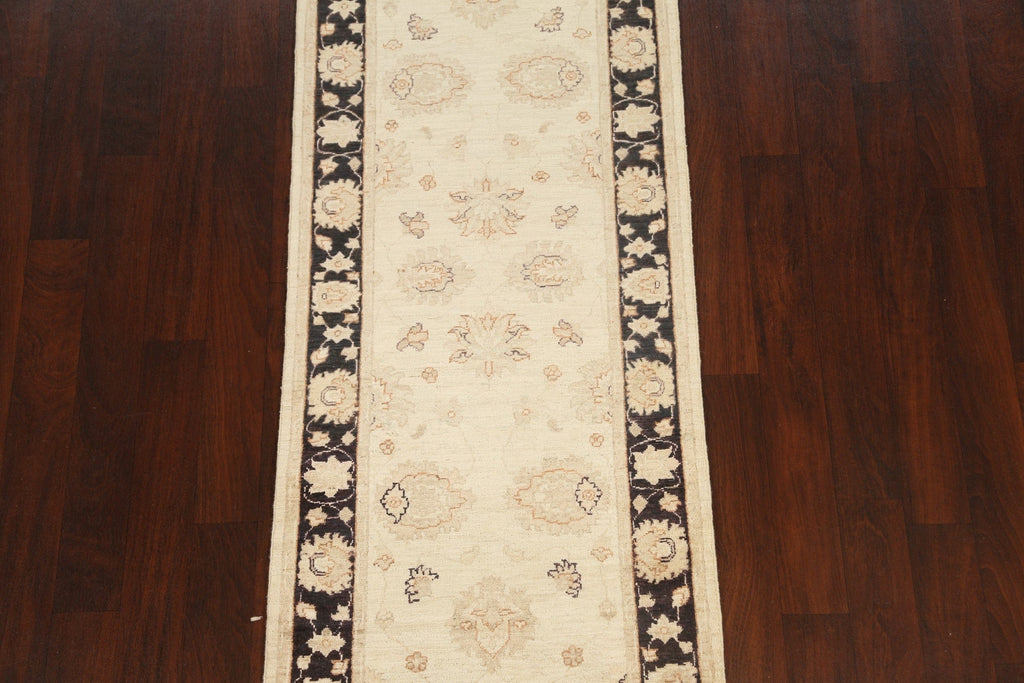 Vegetable Dye Peshawar Chobi Oriental Runner Rug 3x8