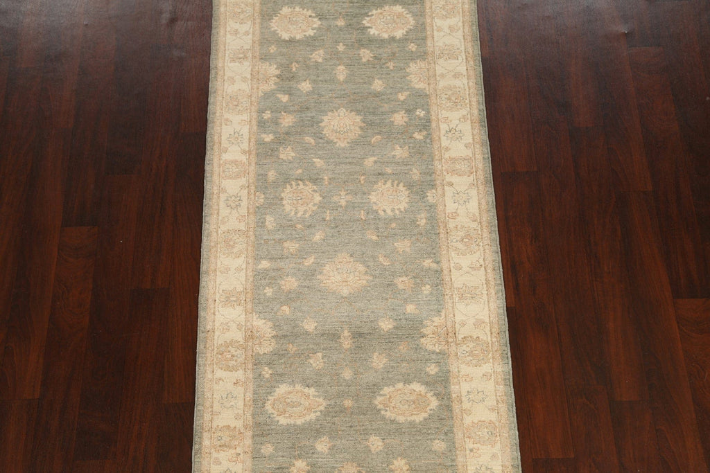 Vegetable Dye Peshawar Chobi Oriental Runner Rug 3x10