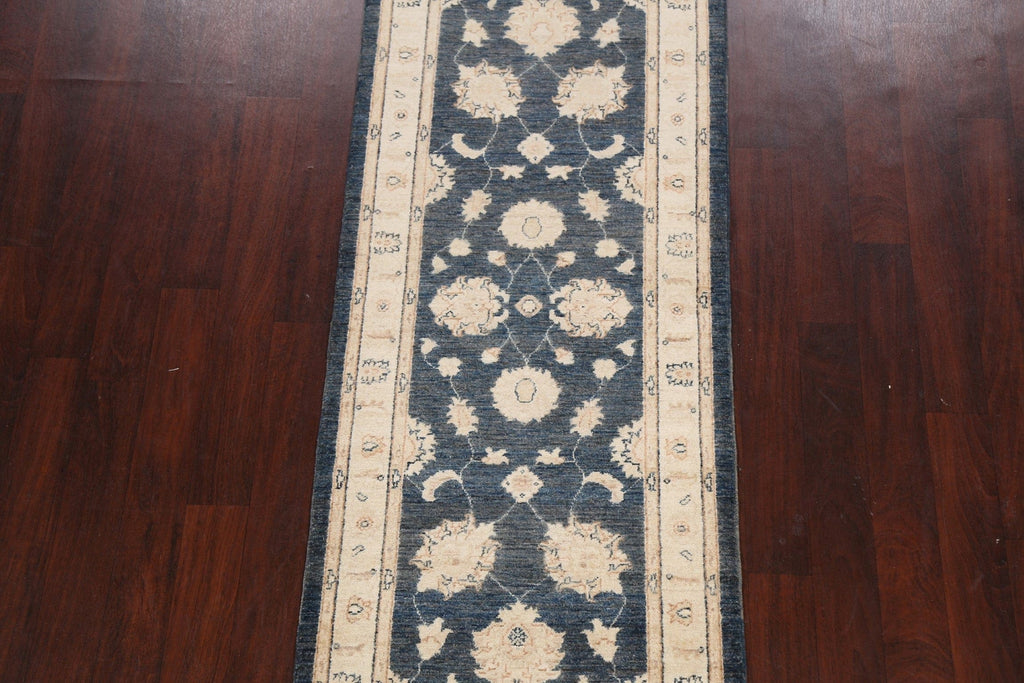 All-Over Floral Peshawar Chobi Oriental Runner Rug 3x8