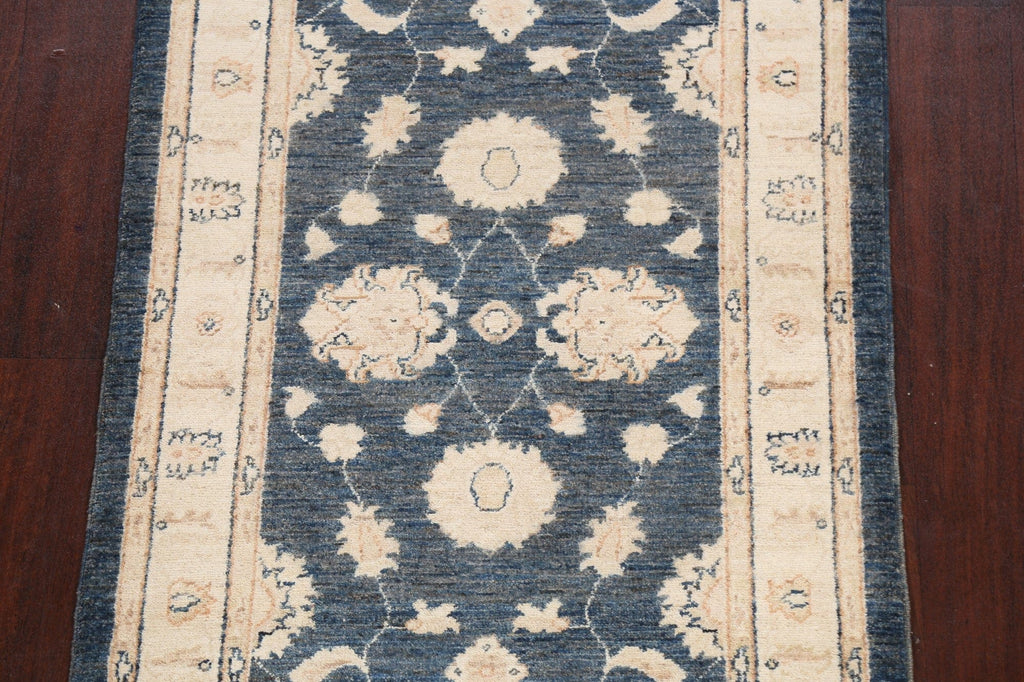 All-Over Floral Peshawar Chobi Oriental Runner Rug 3x8