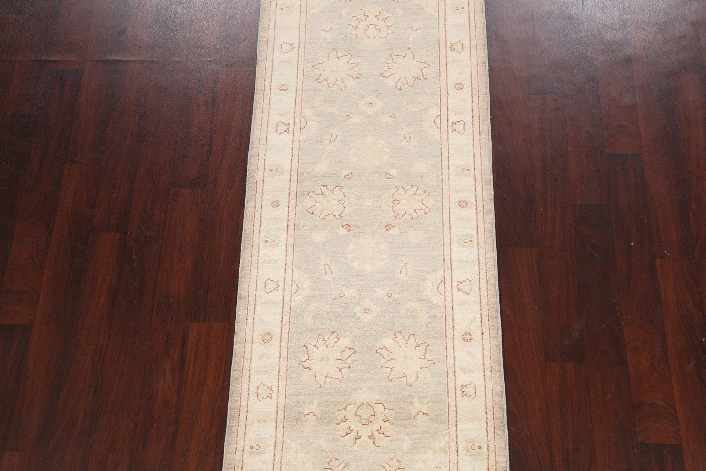 Vegetable Dye Floral Peshawar Chobi Oriental Runner Rug 3x8