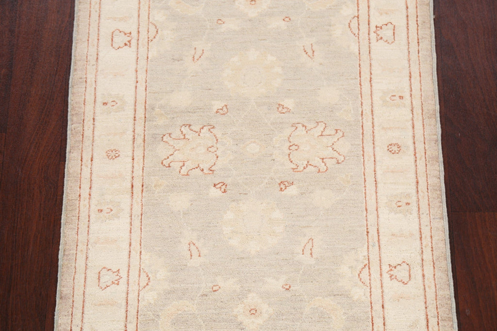 Vegetable Dye Floral Peshawar Chobi Oriental Runner Rug 3x8