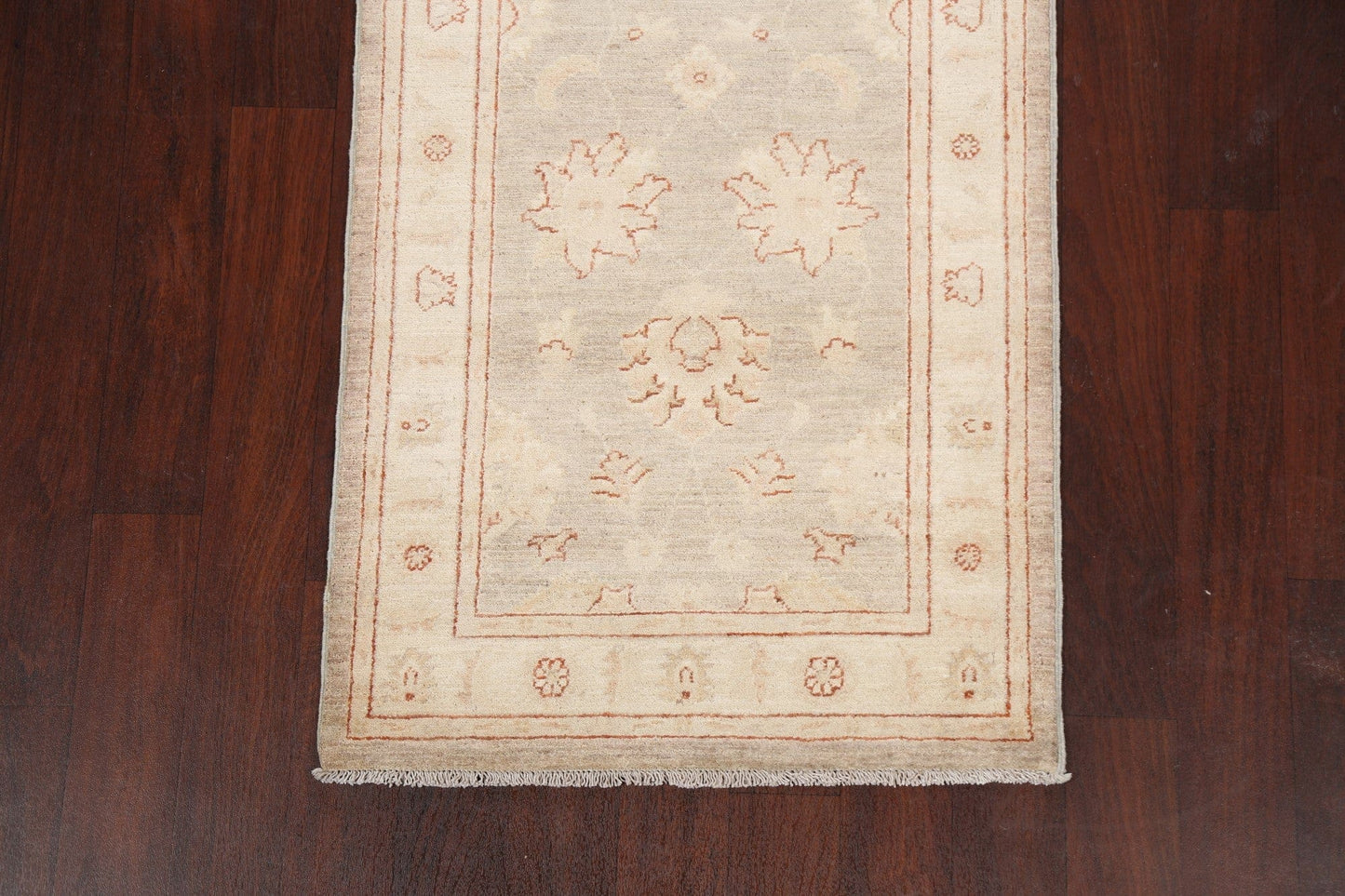 Vegetable Dye Floral Peshawar Chobi Oriental Runner Rug 3x8