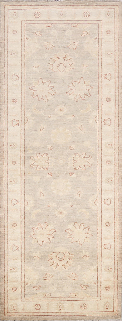 Vegetable Dye Floral Peshawar Chobi Oriental Runner Rug 3x8