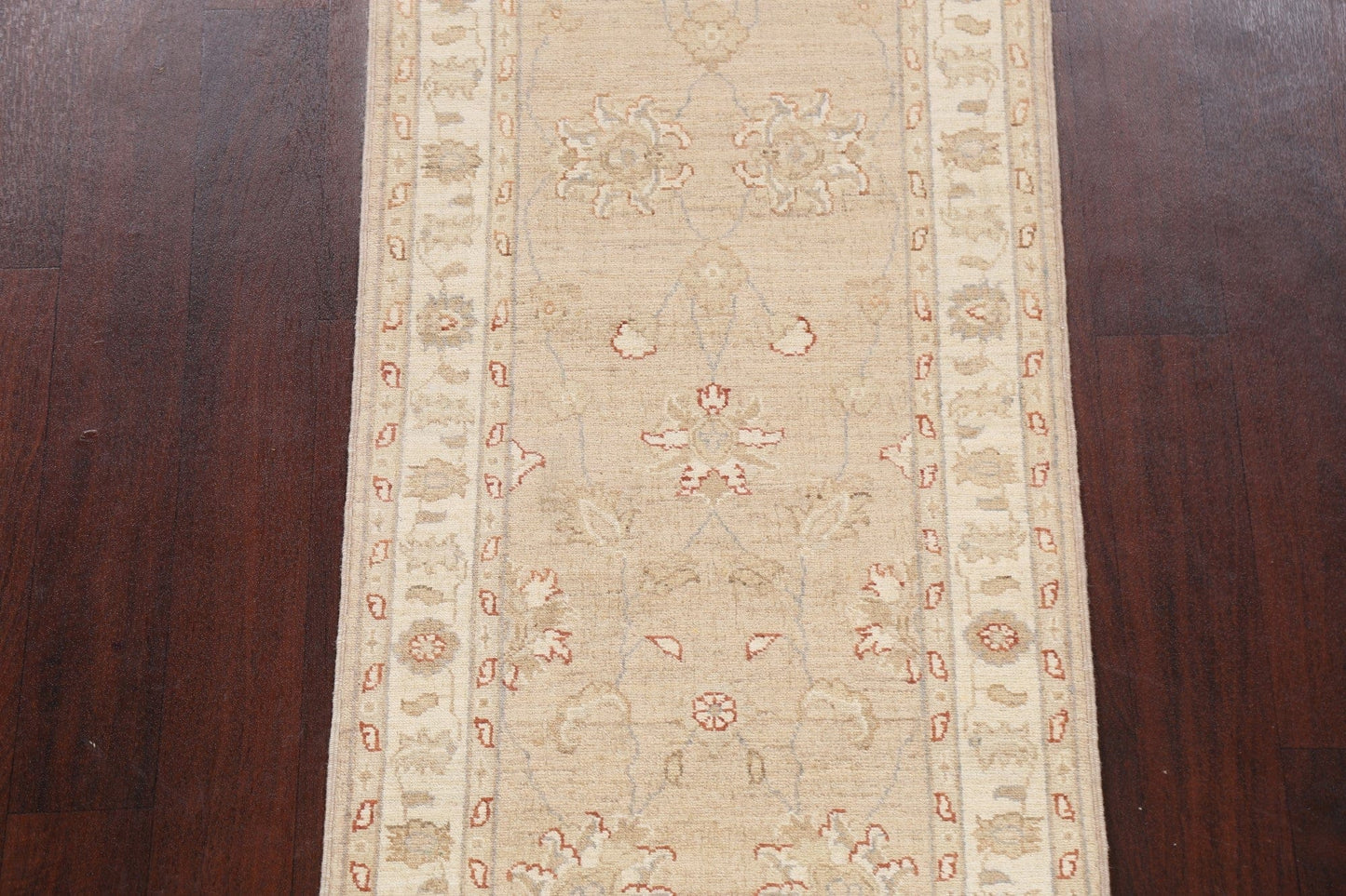 Vegetable Dye Peshawar Chobi Oriental Runner Rug 2x12