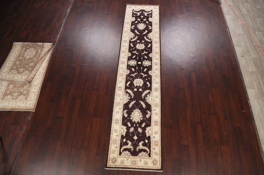 Vegetable Dye Peshawar Chobi Oriental Runner Rug 3x12