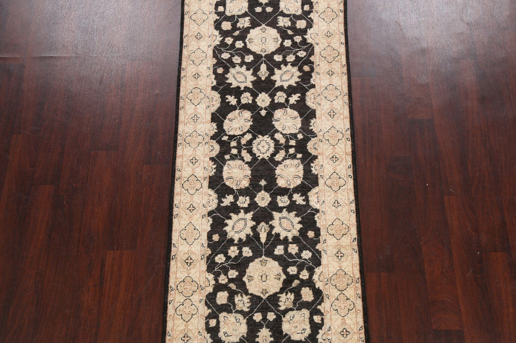 Vegetable Dye Peshawar Chobi Oriental Runner Rug 3x8