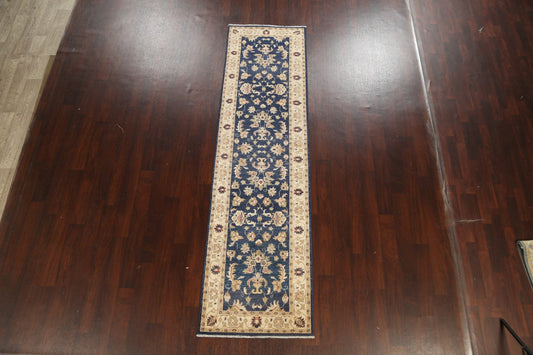 Vegetable Dye Peshawar Chobi Oriental Runner Rug 3x10