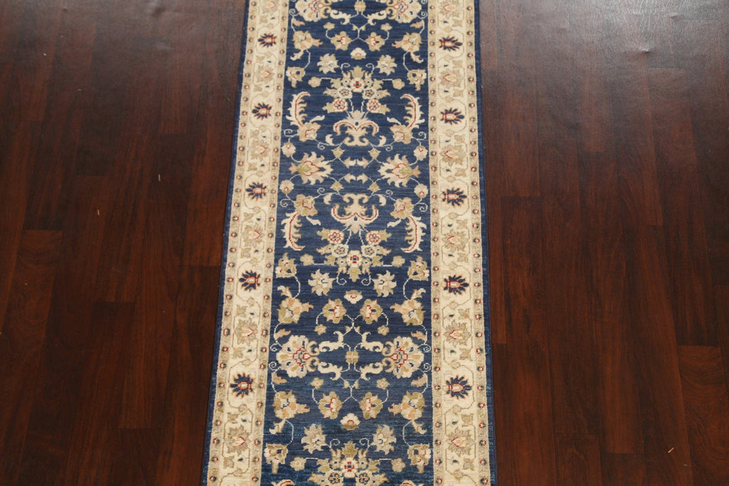 Vegetable Dye Peshawar Chobi Oriental Runner Rug 3x10