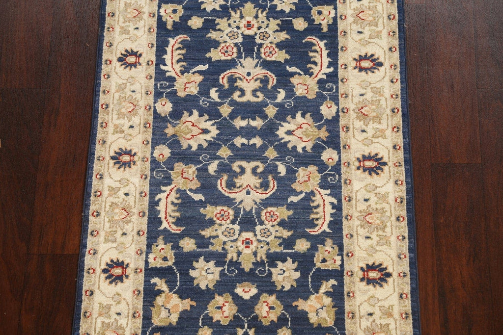 Vegetable Dye Peshawar Chobi Oriental Runner Rug 3x10