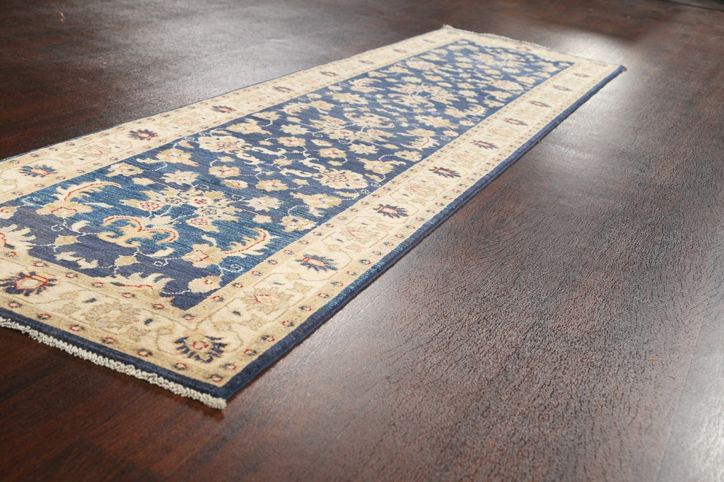 Vegetable Dye Peshawar Chobi Oriental Runner Rug 3x10