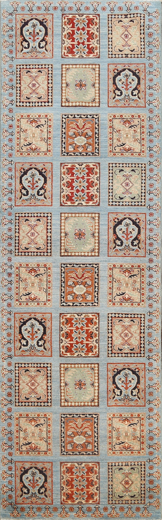 Garden Design Kazak Oriental Runner Rug 3x10