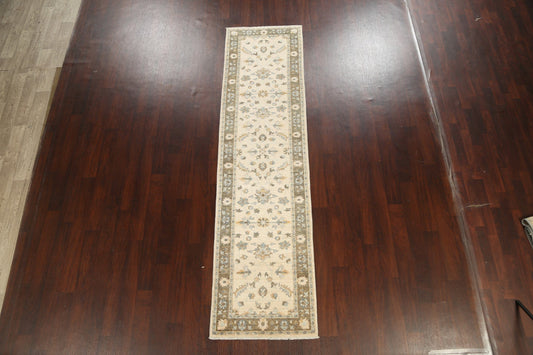 Vegetable Dye Floral Peshawar Chobi Oriental Runner Rug 3x10