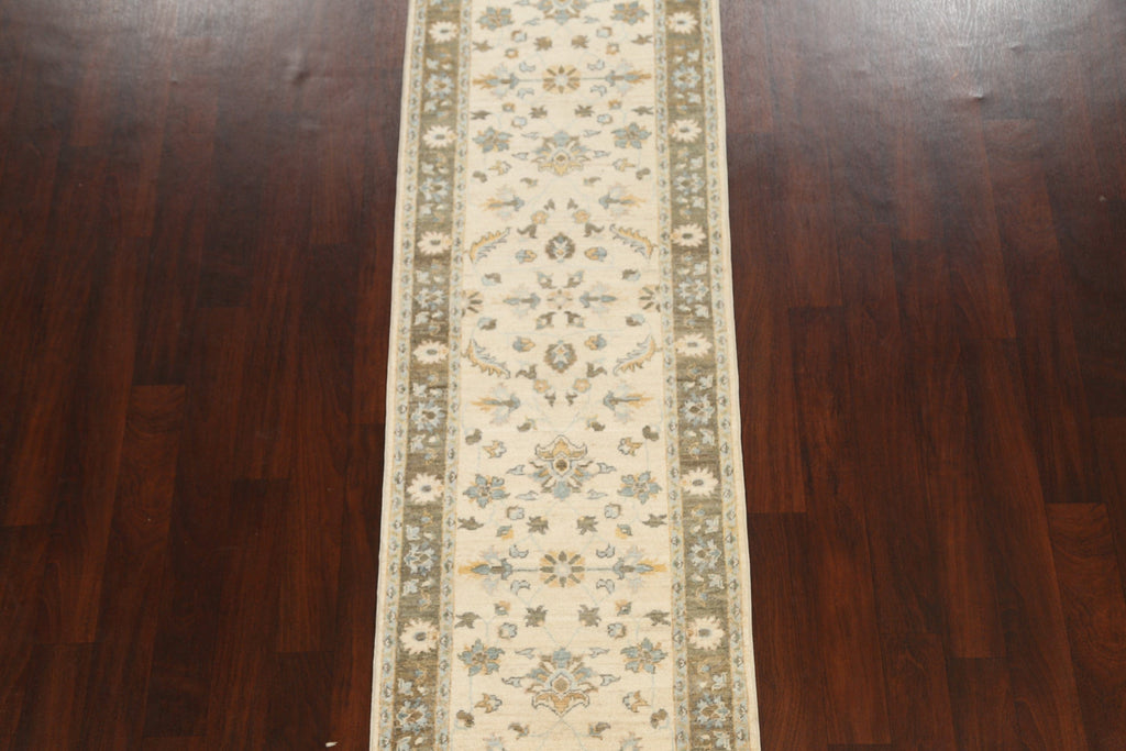 Vegetable Dye Floral Peshawar Chobi Oriental Runner Rug 3x10